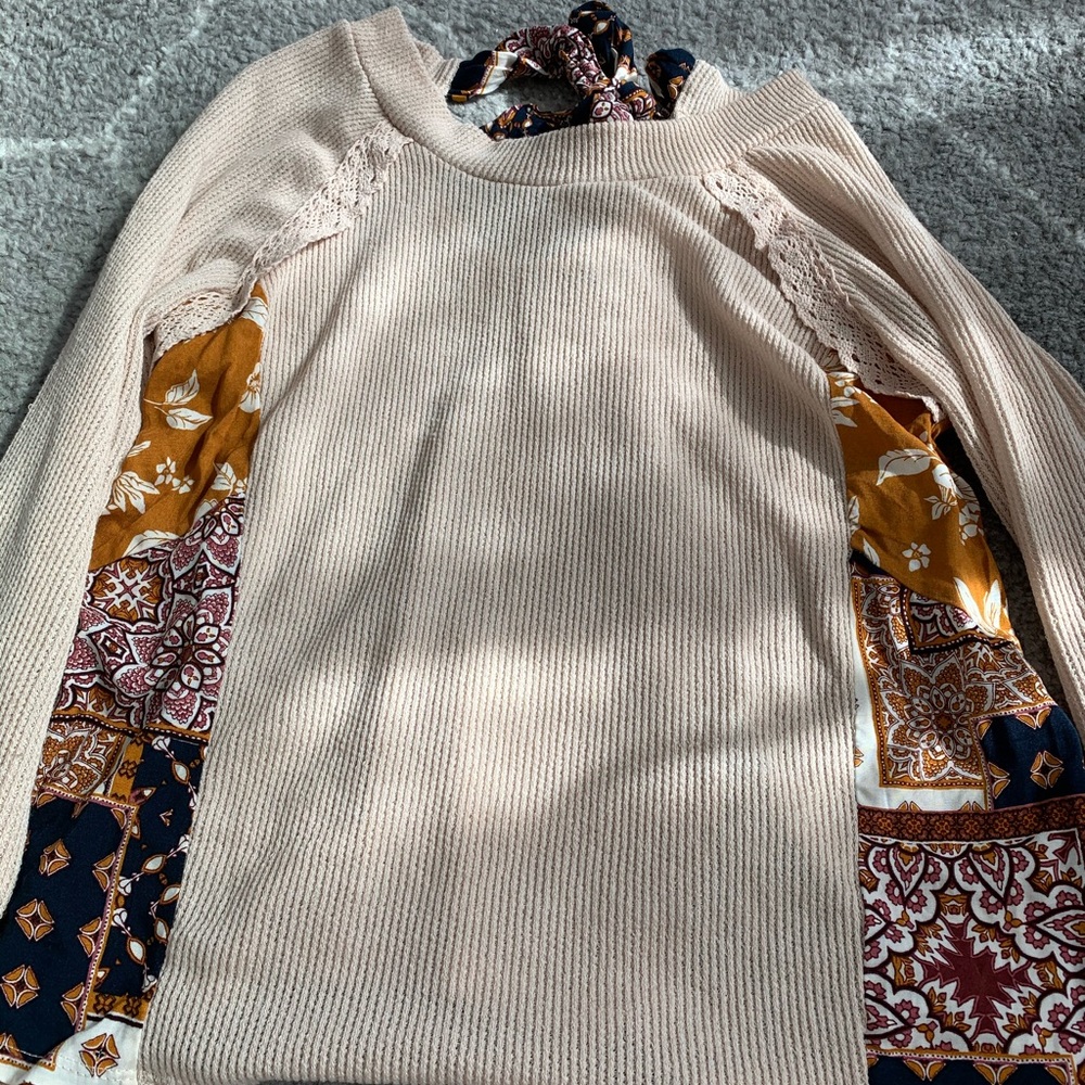 francesca’s scarf print top